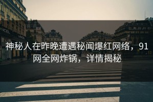 神秘人在昨晚遭遇秘闻爆红网络，91网全网炸锅，详情揭秘