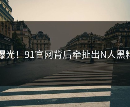 曝光！91官网背后牵扯出N人黑料