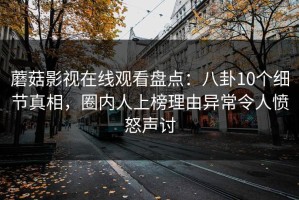蘑菇影视在线观看盘点：八卦10个细节真相，圈内人上榜理由异常令人愤怒声讨