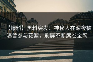 【爆料】黑料突发：神秘人在深夜被曝曾参与花絮，刷屏不断席卷全网