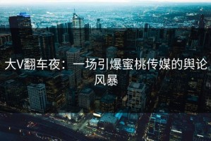 大V翻车夜：一场引爆蜜桃传媒的舆论风暴