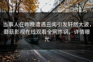 当事人在昨晚遭遇丑闻引发轩然大波，蘑菇影视在线观看全网炸锅，详情曝光