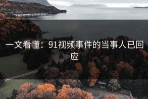 一文看懂：91视频事件的当事人已回应