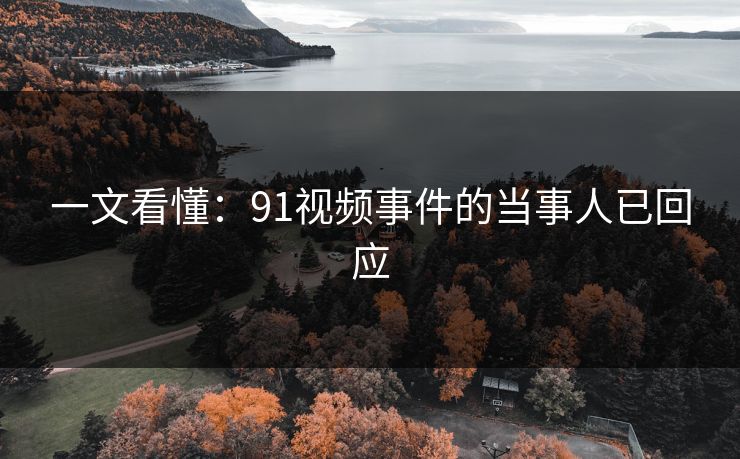 一文看懂：91视频事件的当事人已回应