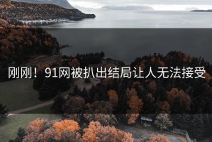 刚刚！91网被扒出结局让人无法接受