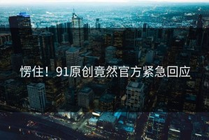 愣住！91原创竟然官方紧急回应