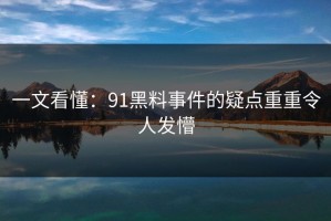 一文看懂：91黑料事件的疑点重重令人发懵