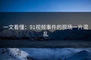一文看懂：91视频事件的现场一片混乱