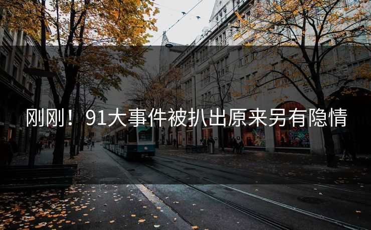刚刚！91大事件被扒出原来另有隐情